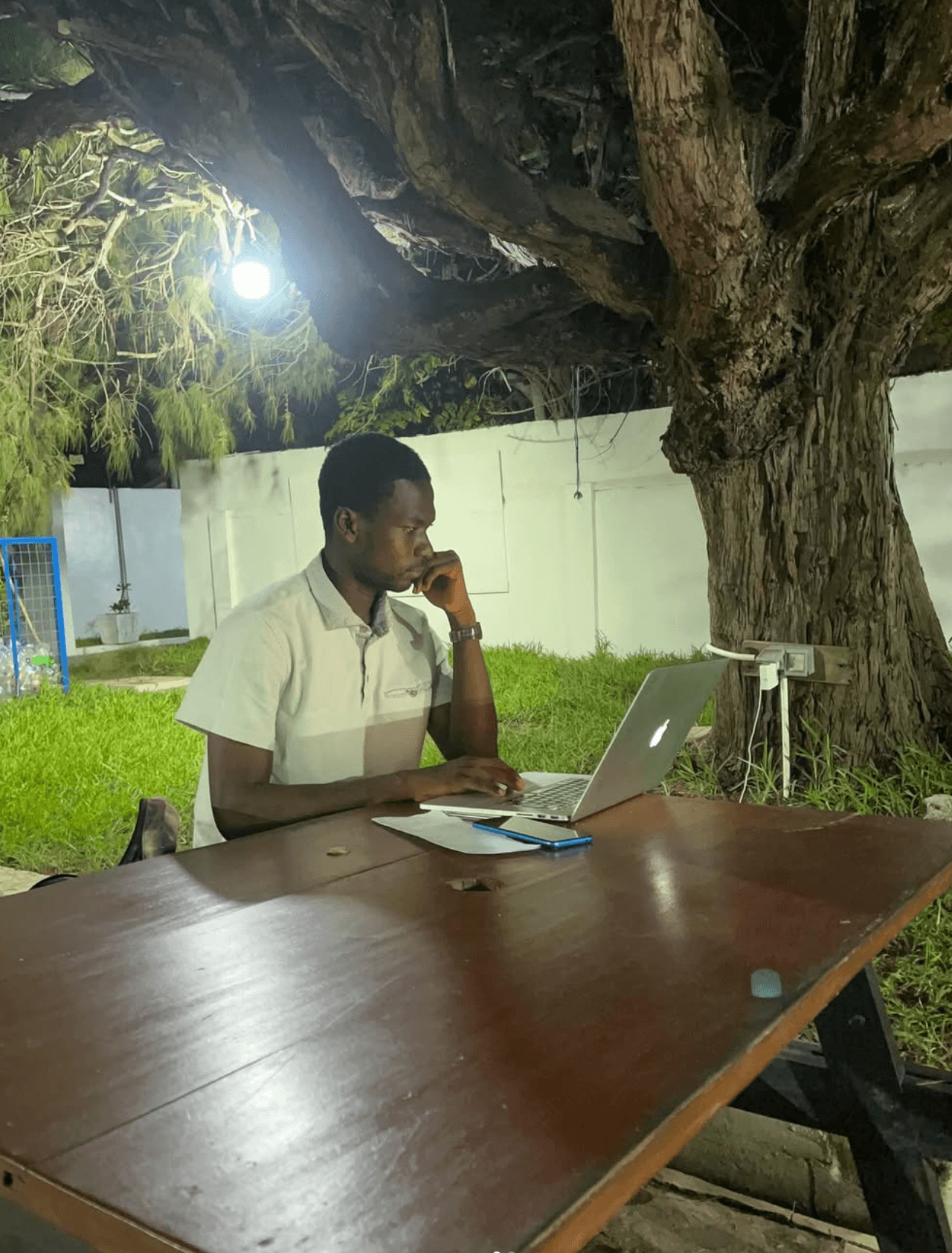 Interior view with landscape